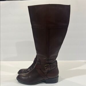 Ralph Lauren Brown Leather “Maryann” Buckle Zip Riding Style Women’s Sz 5B 🔥